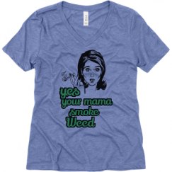 Ladies Relaxed Fit Super Soft Triblend V-Neck Tee