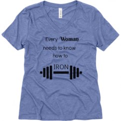 Ladies Relaxed Fit Super Soft Triblend V-Neck Tee