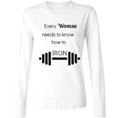 Ladies Relaxed Fit Basic Long Sleeve Tee