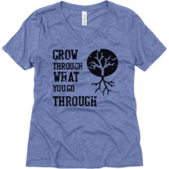 Ladies Relaxed Fit Super Soft Triblend V-Neck Tee