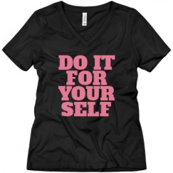 Ladies Relaxed Fit V-Neck Tee
