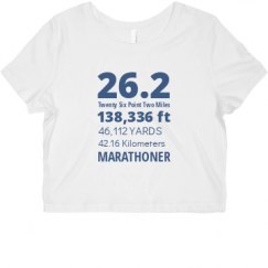 Ladies Slim Fit Crop Top Tee