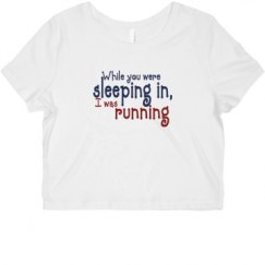 Ladies Slim Fit Crop Top Tee