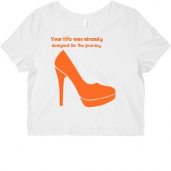 Ladies Slim Fit Crop Top Tee