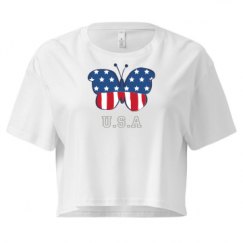 Ladies Festival Cali Crop Top Tee