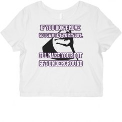 Ladies Slim Fit Crop Top Tee