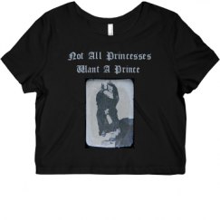 Ladies Slim Fit Crop Top Tee