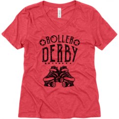 Ladies Relaxed Fit Super Soft Triblend V-Neck Tee