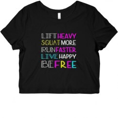 Ladies Slim Fit Crop Top Tee