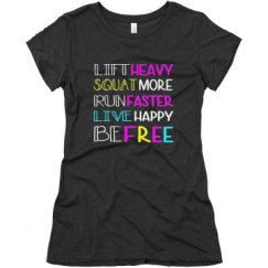 Ladies Slim Fit Super Soft Triblend Tee