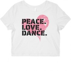 Ladies Slim Fit Crop Top Tee