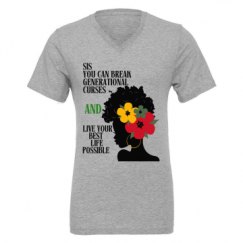 Unisex CVC Jersey V-Neck T-Shirt