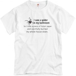 Spider in Bathroom blue