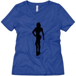 Ladies Relaxed Fit V-Neck Tee