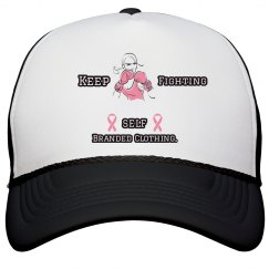 Pink Cancer Ribbon Hat Blk 