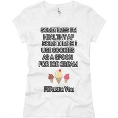 Ladies Slim Fit Basic Promo Jersey Tee