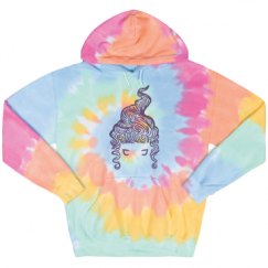 Unisex Tie-Dye Fleece Hoodie