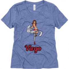 Ladies Relaxed Fit Super Soft Triblend V-Neck Tee