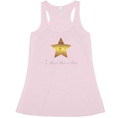 Gold star pink top