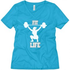 Ladies Relaxed Fit V-Neck Tee