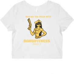 Ladies Slim Fit Crop Top Tee