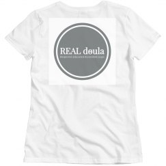 REAL Doula Ladies TShirt - Blue