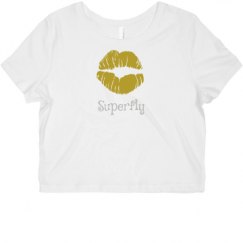 Ladies Slim Fit Crop Top Tee