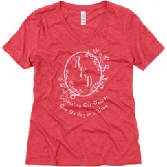 Ladies Relaxed Fit Super Soft Triblend V-Neck Tee