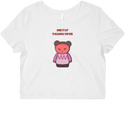 Ladies Slim Fit Crop Top Tee