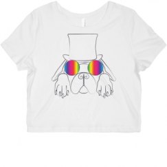 Ladies Slim Fit Crop Top Tee