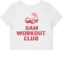 5AM Workout Club Crop-True Red