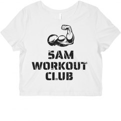 5AM Club Crop- White/Black
