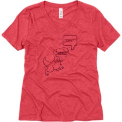 Ladies Relaxed Fit Super Soft Triblend V-Neck Tee