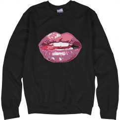 Mens Black hotlips Sweatshirt