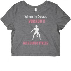 Ladies Slim Fit Crop Top Tee