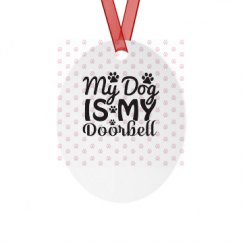 Metal Oval Christmas Ornament