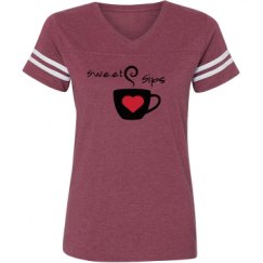 Ladies Relaxed Fit Vintage Sports Tee