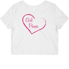 Ladies Slim Fit Crop Top Tee