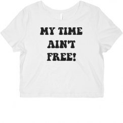 Ladies Slim Fit Crop Top Tee