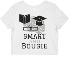 Smart & Bougie Crop- BLACK/SILVER