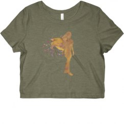 Ladies Slim Fit Crop Top Tee