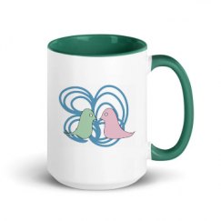 15oz Ceramic Mug with Color Inside