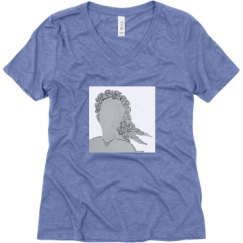 Ladies Relaxed Fit Super Soft Triblend V-Neck Tee