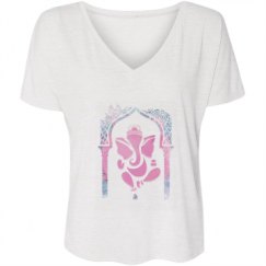 Ladies Flowy Slouchy V-Neck Tee