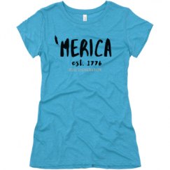 Ladies Slim Fit Super Soft Triblend Tee