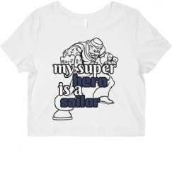 Ladies Slim Fit Crop Top Tee