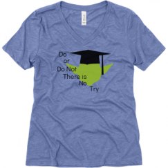 Ladies Relaxed Fit Super Soft Triblend V-Neck Tee