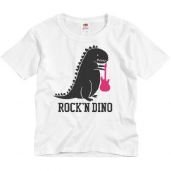 Pink tee w/music Dino graphic