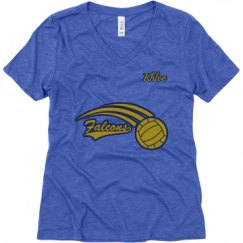 Ladies Relaxed Fit Super Soft Triblend V-Neck Tee