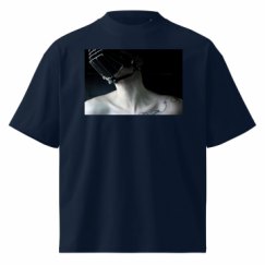 Unisex Organic Oversized High Neck T-Shirt